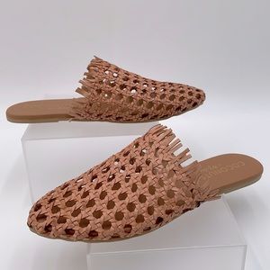Coconuts by Matisse Leather Woven Every Mules Slides Sandals‎ Natural - Size 10